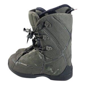 Salomon Men's Green Black Self F22 Leather Mid-Calf Snowboarding Boot Size 9